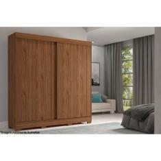 Guarda Roupa Casal 2 Portas De Correr E 3 Gavetas C- Pés Ilhéus Avelã-off White