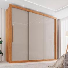 Guarda Roupa Casal 3 Portas 4 Gavetas Costa Rica Sallêto Móveis Cinamomo/off-white