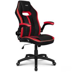Cadeira Gamer Moob Force Giratória Braços Ajustáveis e Função Relax Vermelho