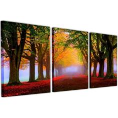 Quadro tela gigante decorativo árvores paisagem esrtrada