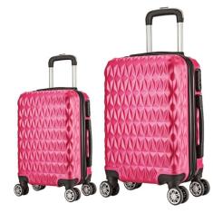 Kit Mala de Viagem 2 Peças Bordo e M - C/ 4 Rodinhas 360º - EAGLE, Ros