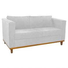Sofá 2 Lugares Europa Suede Branco