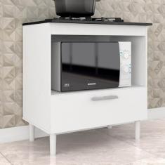 Balcão Para Cooktop Mila 1 Gaveta Branco - Móveis Arapongas Branco