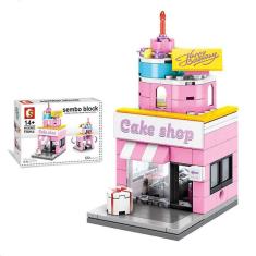 Blocos de Construção Sembo City Street Store Modo de Blocos de Construção