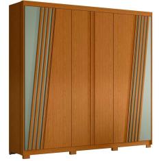Guarda Roupa Ouro Verde Quarto Com 6 Portas e 4 Gavetas