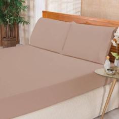 Jogo De Cama Ponto Palito Percal 180 Fios Elegance King 03 Peças - Caq