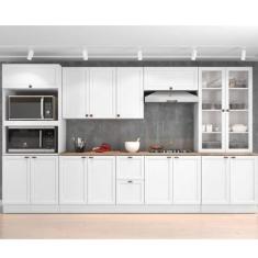 Cozinha Completa 6 Peças 15 Portas 2 Gavetas com Paneleiro Unna Yescas