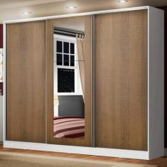 Guarda Roupa Casal 100%Mdf Madesa Eros 3 Portas BR/Rustic