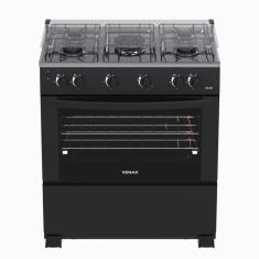 Fogao a Gas 5 Bocas Venax Gaudi GIII Preto