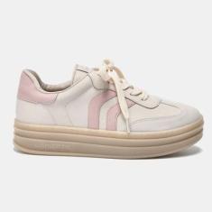 Tênis Feminino Via Marte Flatform Linho Rosa - LINHO/ROSA 36-Feminino