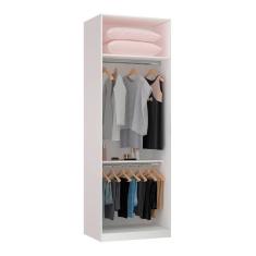 Guarda Roupa 804cm 2 Cabideiros Prateleira E Maleiro Branco