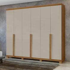 Guarda-roupa 6 Portas 4 Gavetas 100% Mdf Alonzo com Pés - Móveis Lopas