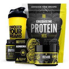 Whey Protein Mix + Kimera Thermo Termogênico + Creatina 90g + BCAA + Shaker-Unissex