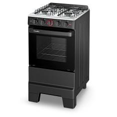 Fogão Esmaltec Ideal SUPER 4 Bocas Preto com Acendimento Automático
