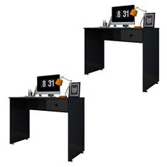 Kit 2 Mesas para Computador Notebook Escrivaninha 101cm Dubai Preto - Mpozenato