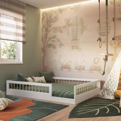 Cama Montessoriana de Casal Affetto Branco