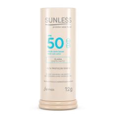 Protetor Solar Sunless Stick com Base Efeito Matte FPS 50 Cor Clara 12g