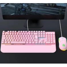 Teclado E Mouse Gamer Mecânico Switch Blue Abnt2 Fire Phenix Rgb Switc