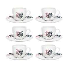 Conjunto De 6 Xícaras Grandes 200 Ml Com Pires Coup Selva