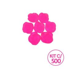 Kit 500 Unidades Mini Sabonete Artesanal Rosa Flor 2,5 cm - D&C, Rosa 