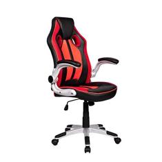 Cadeira Gamer Pelegrin Pel-3009 Couro Pu Preta e Vermelha