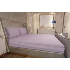 Jogo de Lençol Zono Enxovais Cama Queen 3 Peças Malha 100% Algodão Ametista