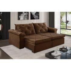 Sofá Retrátil 4 Lugares 262cm Astor 2131 Marrom