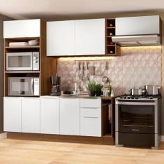 Cozinha Completa Madesa Stella 290002 com Armário e Balcão, Rustic/Bra