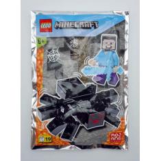 LEGO Minecraft: Minifigura Steve com Picareta e Aranha