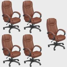 Kit 5 Cadeira de Escritório Presidente Corino Office Córdoba