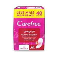 Protetor Diário Proteção sem Perfume, Carefree, 40 Unidades