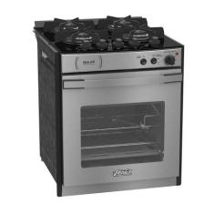 Fogao Elétrico De Embutir 4 Bocas A Gás Gaudi Platinum Vitreo Inox 220