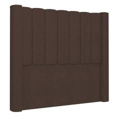 Cabeceira Casal King Cama Box 195cm Claire I02 Veludo Marrom Mpozenato