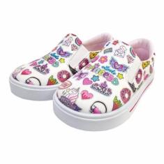 Tênis Infantil Feminino Stickers, Magicc Kids, 25