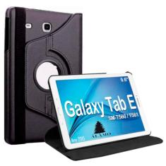 Kit Capa para Galaxy Tab E 9.6 T560/T561 Giratória 360 + Película de Vidro + Caneta Touch (Preto)