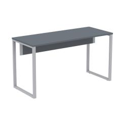 Mesa Escritório P25 Tub Pandin 170 Cm (larg) X 70 Cm (prof) Tampo Mdp Grafito Pé Aço Tubular Cinza