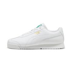 PUMA Tênis masculino Roma, 24, branco, verde, 39