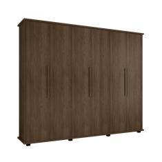 Guarda Roupa Casal Bolzano 6 Portas 4 Gavetas MDP-MDF Freijó RV Móveis