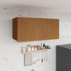 Armário Aéreo 80cm 1 Porta Basculante Cozinha Milão Freijó Rocks