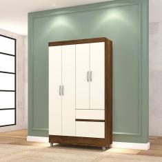 Guarda Roupa 4 Portas Spectra Imbuia Rústico