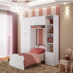 Quarto Infantil com Cama e Guarda Roupa Elysa - Móveis Percasa
