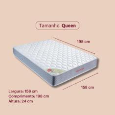 Colchão Queen de Molas Ensacadas Orthocrin Radiance 158x198x24 Espuma 