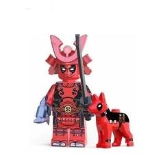 Boneco Blocos De Montar Deadpool Dog Samurai