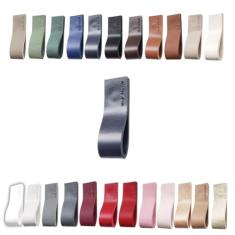 Kit com 08 Puxadores Doken para Móveis Armário Guarda Roupa Gaveta Porta Baús Caixas Bandeja Cesto Tábua - Cor Textura de Couro…