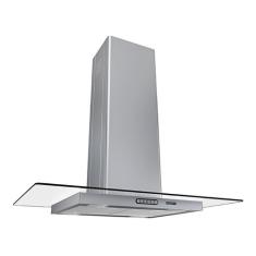 Coifa Ilha 90cm Vidro Reto Fogatti Inox 110v CVR Ilha