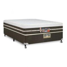 Cama Box + Colchão Castor Casal Silver Star Air One Face Tecnopedic 138x188x59cm