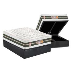 Cama Box Baú Queen: Colchão Molas Castor Bonnel Silver Star Air + Base