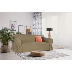 Capa para Sofá de 4 lugares até 2,50m em Brim Peletizado Elegante Algo