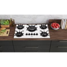 Cooktop 5 Bocas Tripla Chama A Gás Itamaster Bivolt Itatiaia Branco