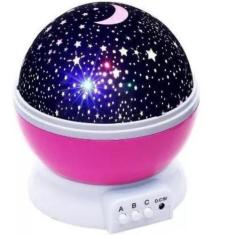 Luminária Abajur Star Master Lua Estrela Usb Galaxy Lighting - No